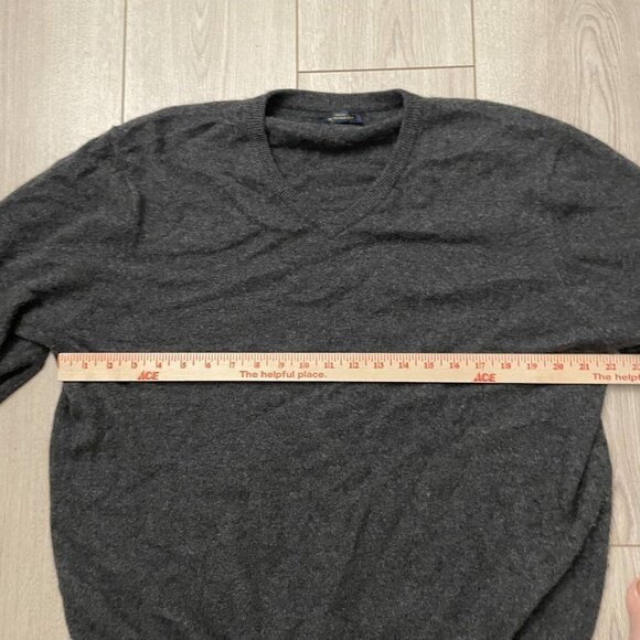 Club Room 100% Cashmere V-Neck Sweater Mens X-Large Gray Pullover Long Sleeves - Picture 5 of 8